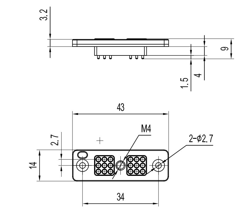 GA-36S 18-Way Pogo Pin Socket