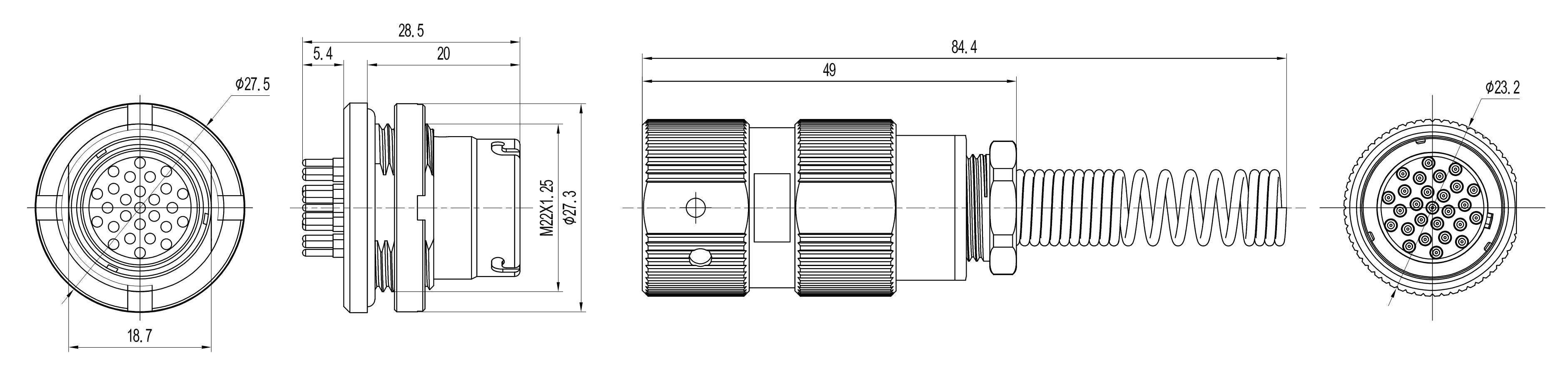 GA-36S 27-Way Pogo Pin Socket